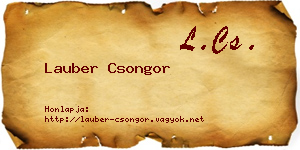 Lauber Csongor névjegykártya