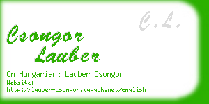 csongor lauber business card